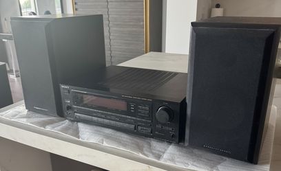 Sony audio/video receiver and a pair of speakers.