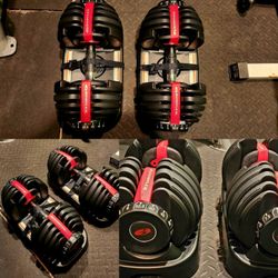 BOWFLEX DUMBBELLS 552 ADJUSTABLE DUMBBELL SELECTTECH WEIGHTS

