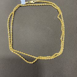 14kt Hollow Rope Chain 