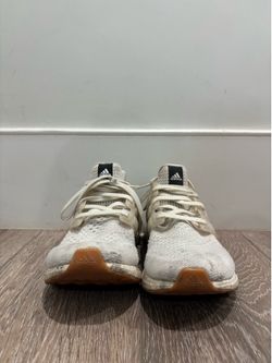 white adidas ultra boost sneakers size 8.5
