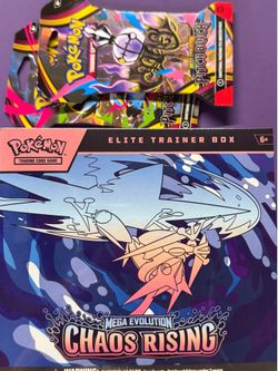 Pokemon Choas Rising ETB w/ 2 packs Sealed Mega Evolution