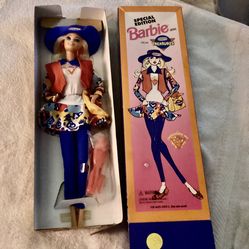 VINTAGE NEW IN BOX 1992 By MATTEL SPECIAL EDITION PROMOTIONAL BARBIE DOLL FROM KRAFT TREASURES