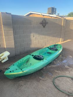 Green kayak