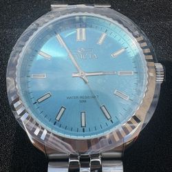 Invicta Oxford 48906 43mm Stainless Steel Quartz Men’s Watch Teal Blue Dial