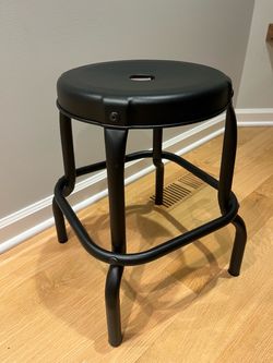 IKEA RASKOG Black Metal Stool