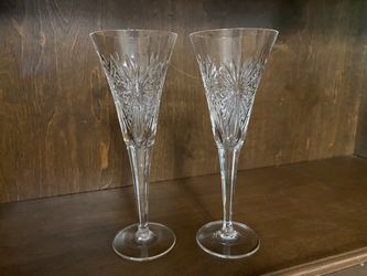 WATERFORD CRYSTAL Health Toasting Flute Pair