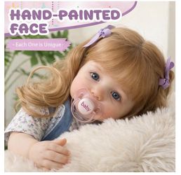 22inch Realistic Reborn Baby Dolls, Lifelike Reborn Baby Dolls, Silicone Soft Real Life Girls with Accessories