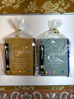 New 2 sets of scripture notebooks + keychain set