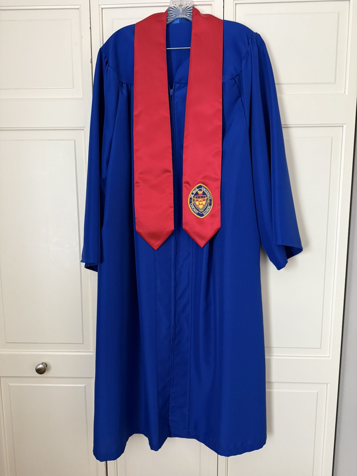 Graduation Gown and Cap, Adult size 51, Blue