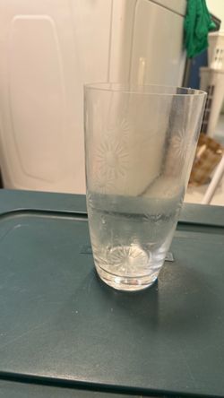 Etched Glass Tumbler