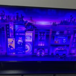 “43-Inch TV – Fully Functional with Minor Screen Flaw.”