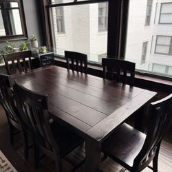Dark Wood Dining Table And Chairs