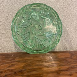 Green Depression Glass Bowl