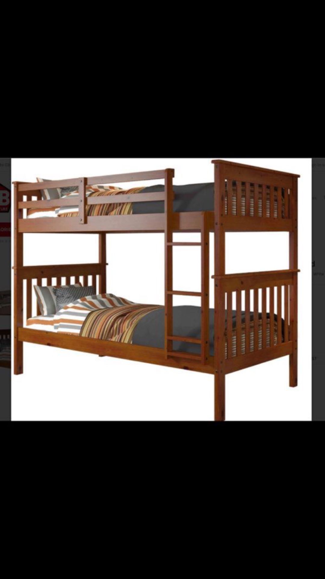 Bunk bed twin over twin asking 150 obo not free
