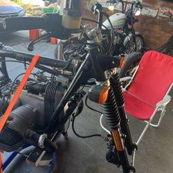 Bmw R100 Fork Set With Steering Damper 