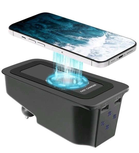 Wireless Car Charger for Volvo XC90 XC60 V90 V60 S90 S60, Car Wireless Charging Pad with QC 3.0 USB Port open box new selling for only $30