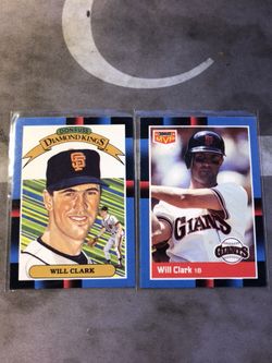 Will Clark baseball cards 1$ for both cards