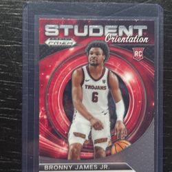 2024 Prizm Basketball Draft Picks Student Orientation Bronny James Jr. #12 RC