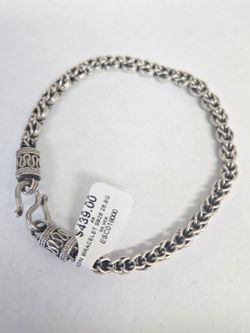 925 Silver Woven Design Bracelet