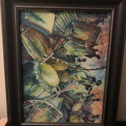 🎨 Original Abstract Print from South Africa – Framed Artwork 🖼️