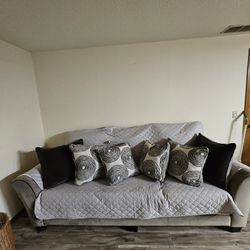 Custom Made Stanton Local Company Gray Couch And Love Seat