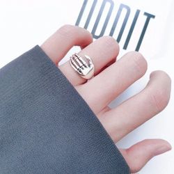 925 Sterling Silver Women's Unisex Hand Ring Cuff Band Gift