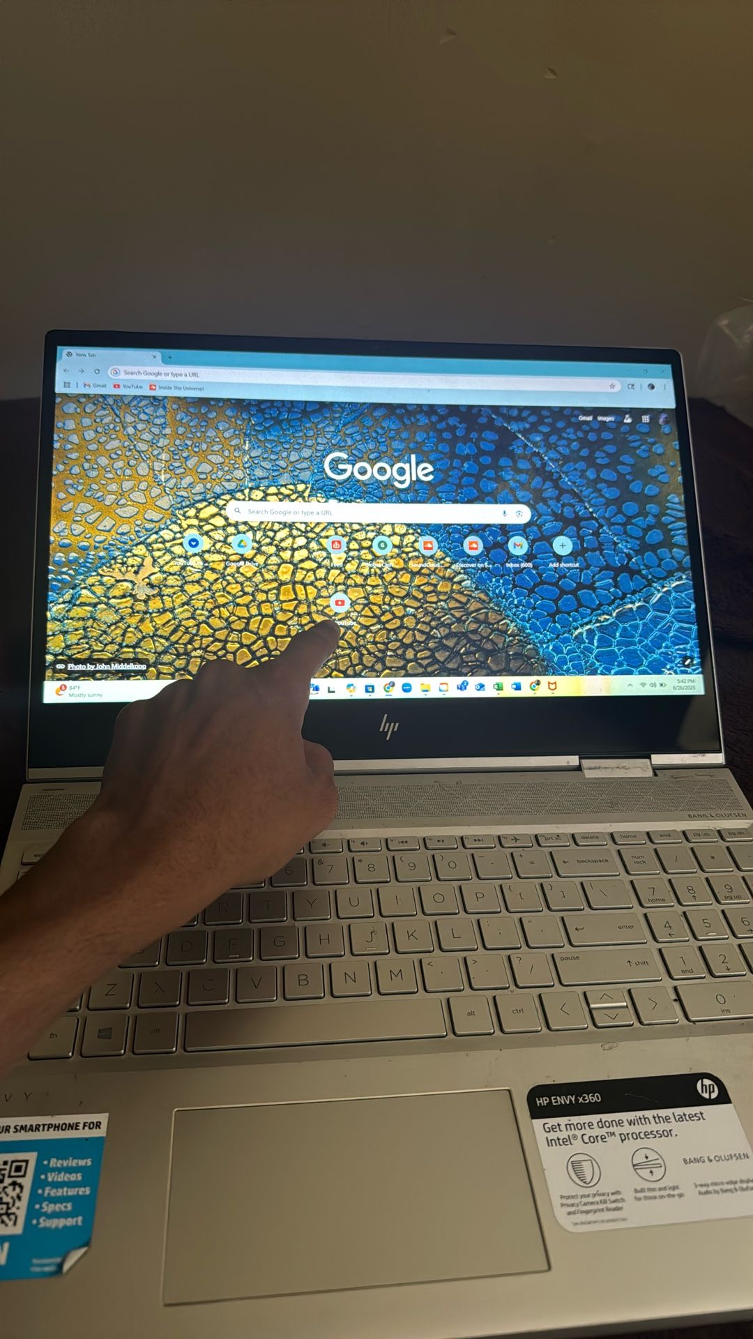 Hp Envy X360 Convertible Touchscreen Laptop With Fingerprint Scanner