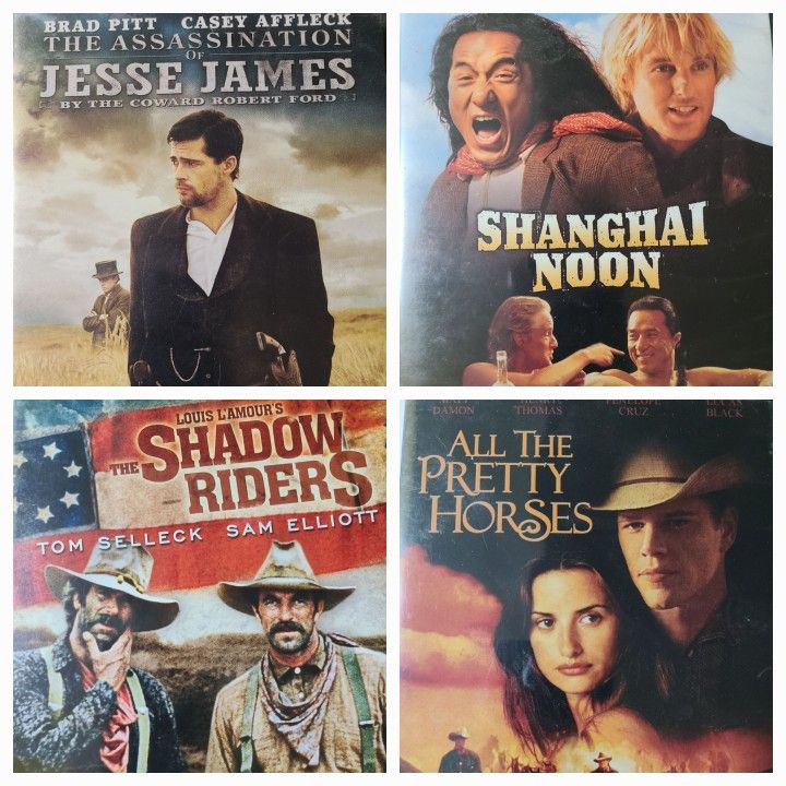 FOUR DVD MOVIES - WESTERNS, $1.00 EACH