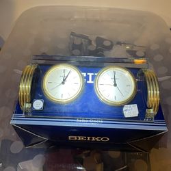 SEIKO Dual Glass Alarm Clock 