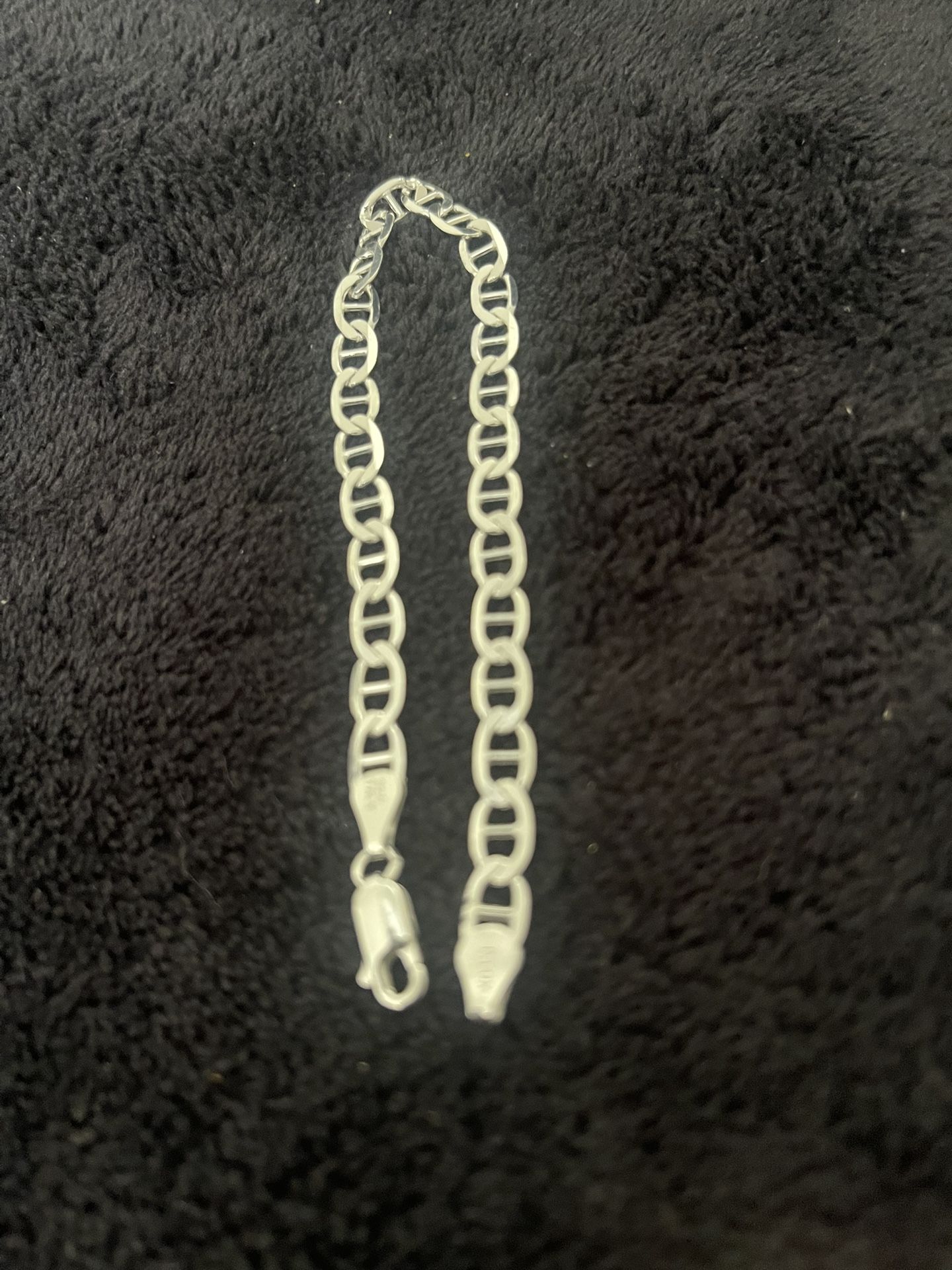 Unisex silver link bracelet