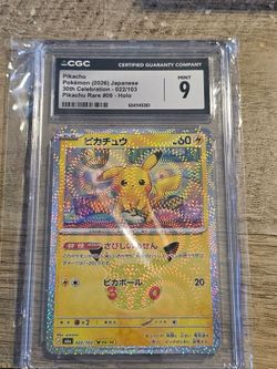 Pikachu Holo CGC 9 Japanese 30th Celebration 022/103