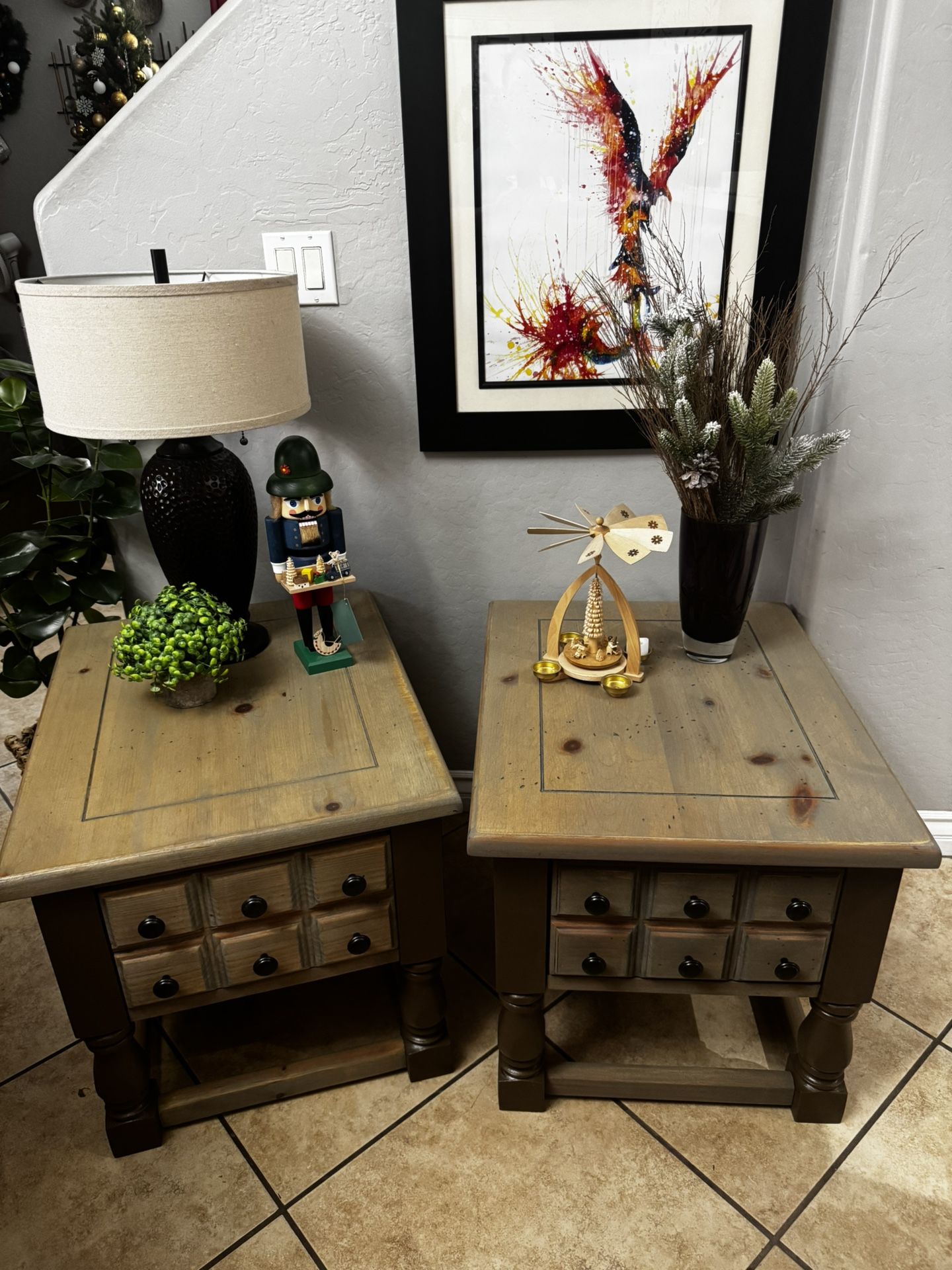 End Table Set-rustic