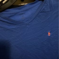 Ralph Lauren V Neck Polo T Shirt Size Small Men’s 