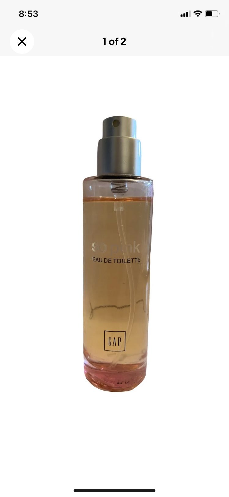 Vintage So Pink By GAP Perfume Women 1 oz Eau De Toilette Spray No Cap 97% Full