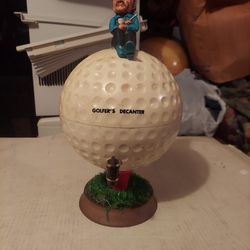 Vintage 1970s Golfers Decanter