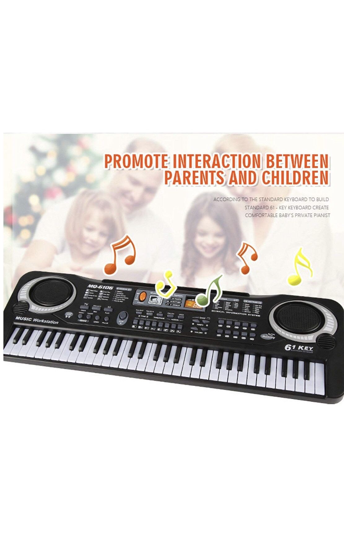 61 Key Keyboard Piano For Kids ,Children Portable Electric Organ ,Music Electronic Keyboards Piano Educational Toy For Boy Girls, Melody 61 Beginner