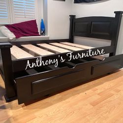 Full Bed With Twin Trundle Frame 