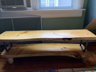 Live edge wood tv stand/ coffee table
