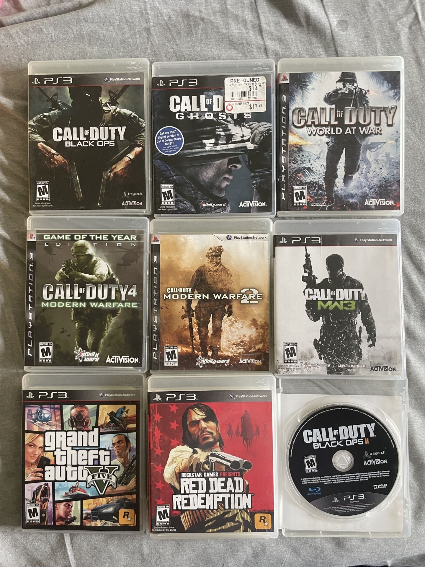 PS3 Games COD GTA Red Dead games $10 Each