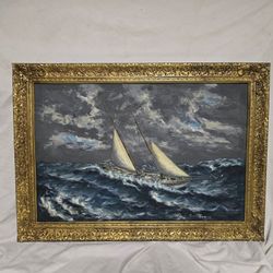 Nice Original Oil Painting On Canvas Signed