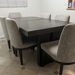 Dining Table with 6 Chairs – Moving Sale