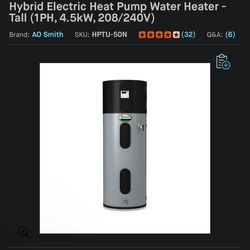 HPTU 50N hybrid water heater