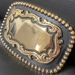 Vintage US made old west cowboy rodeo western belt buckle