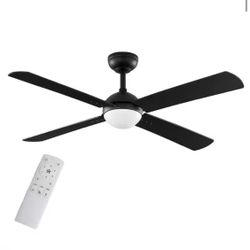 Ceiling Fan with Adjustable White Light LED and Remote Control