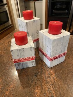 Real Wood Holiday Candles