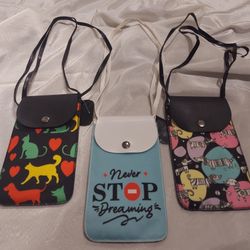CROSSBODY SMALL SIZE PURSES 💙$7 EACH!!💙 PERFECT CELL PHONE HOLDER FOR TRAVELING!!