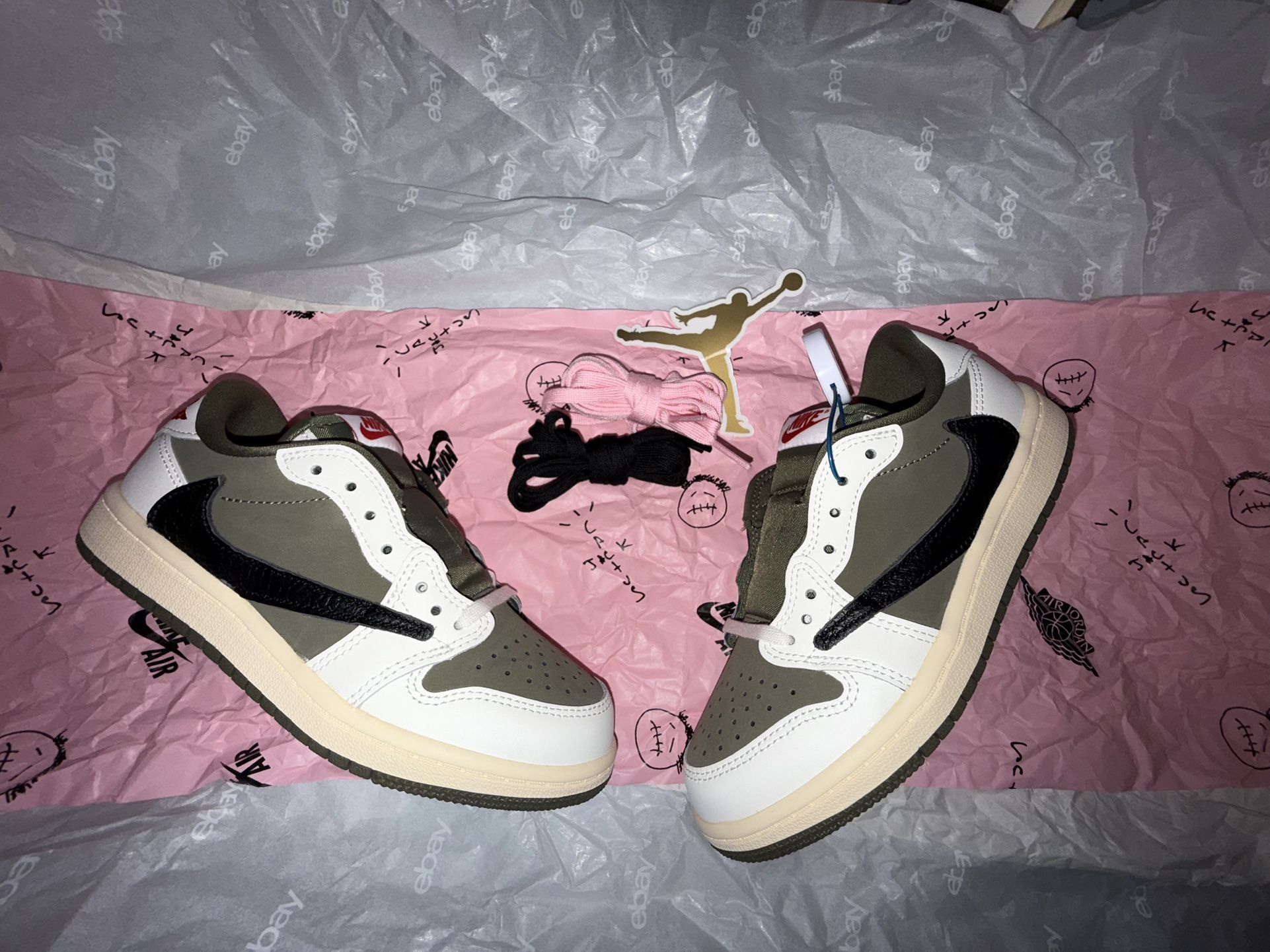 Medium Olive Travis Scott Nike Air Jordan 1 Low PS 1.5Y