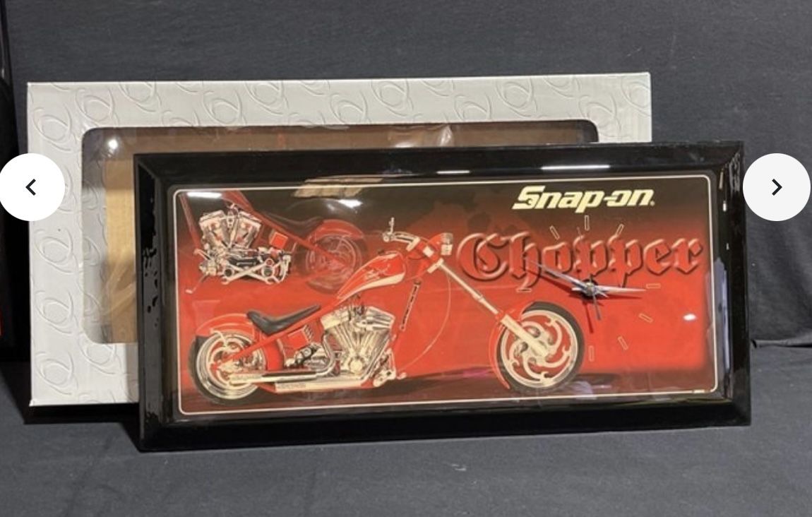 Snap-On Chopper-Themed Wall Clock (Two On Hand)