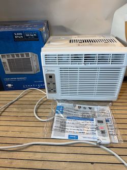 5000 BTU Midea AC Window Air Conditioner, Cools up to 150 Sq. Ft. with Easy-to-Use Reusable Filter, Remote, Perfect AC for Bedroom, Living Room, Home