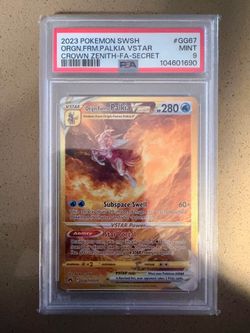 PSA 9 Pokemon Origin Forme Palkia VSTAR GG67/GG70 – Crown Zenith Gold Secret Rare